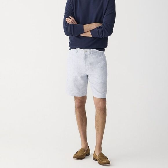 J. Crew Mens Linen Blend Shorts in Cream Size 33W - Picture 7 of 7